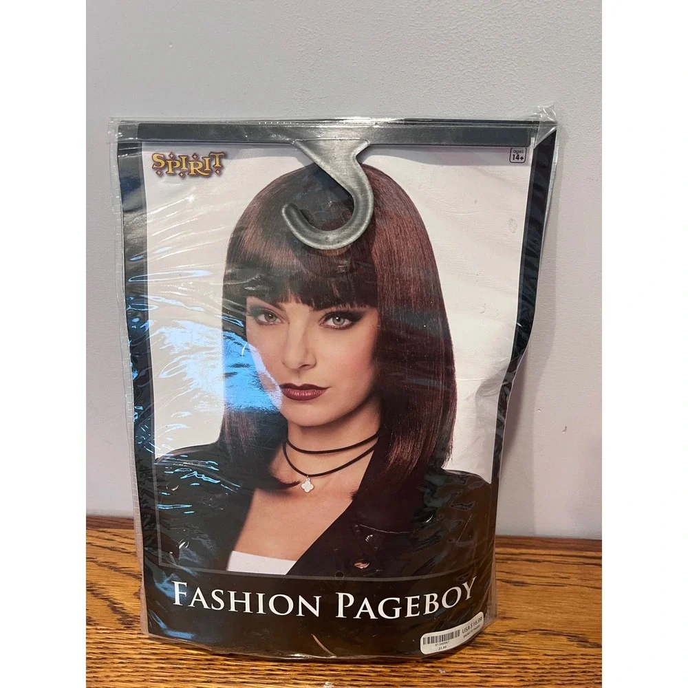 Spirit Halloween Fashion Pageboy Wig Brunette Costume‎ Cosplay Party New